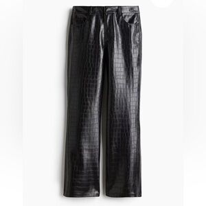 NWT H&M Divided Textured Vegan Leather Pants 6